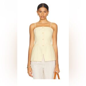 Butter Yellow Button Up Top
Like new